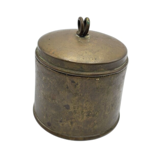 Vintage Brass Humidor Or Match Safe. Heco A Mano Chile Which Means Handmade - Picture 4 of 14
